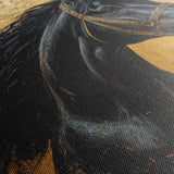 Horses 031 Canvas Art 60 x 40 cm / Black