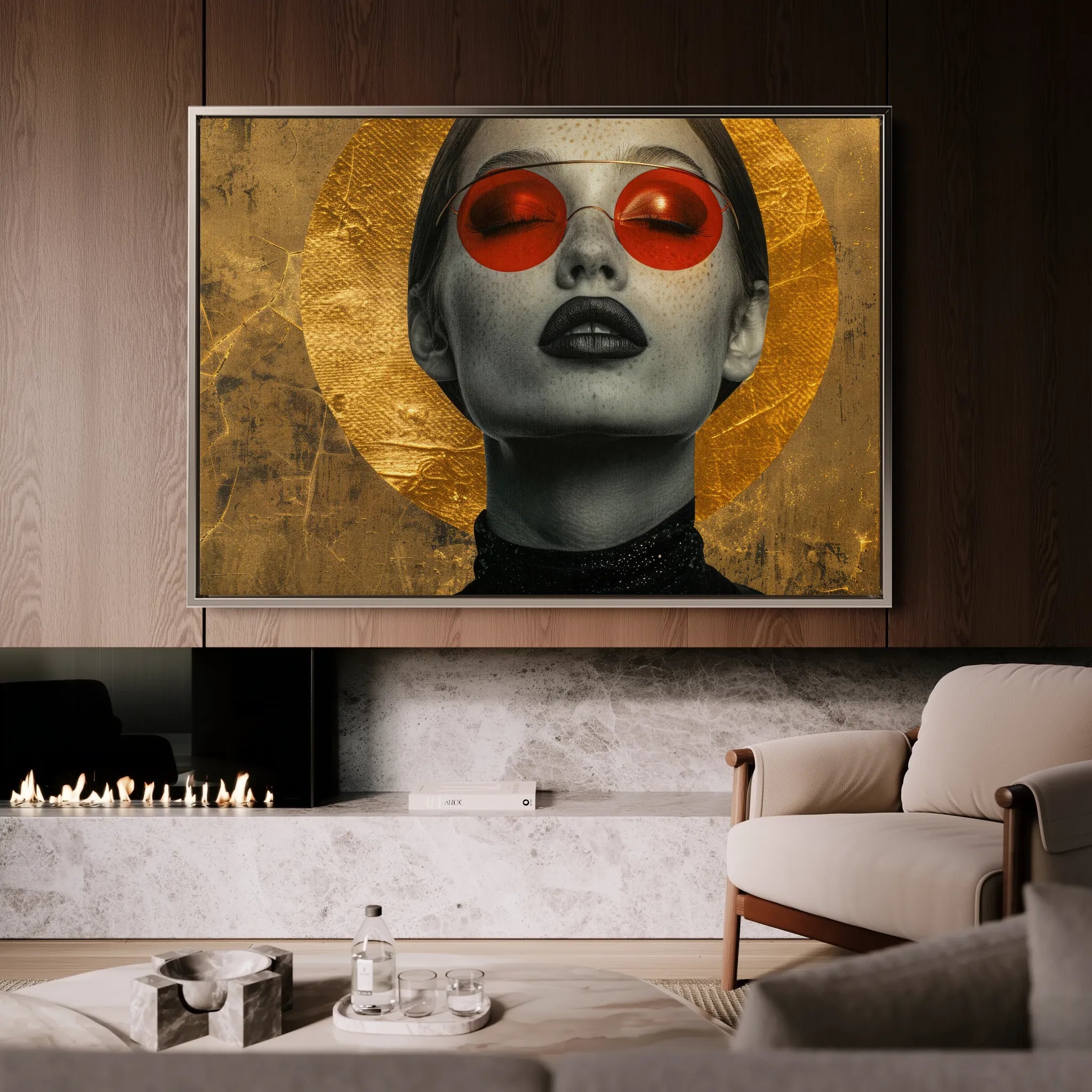 Portrait 031 Canvas Art 60 x 40 cm / Black