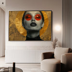 Portrait 031 Canvas Art 60 x 40 cm / Black
