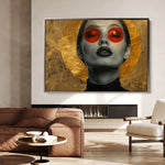 Portrait 031 Canvas Art 60 x 40 cm / Black