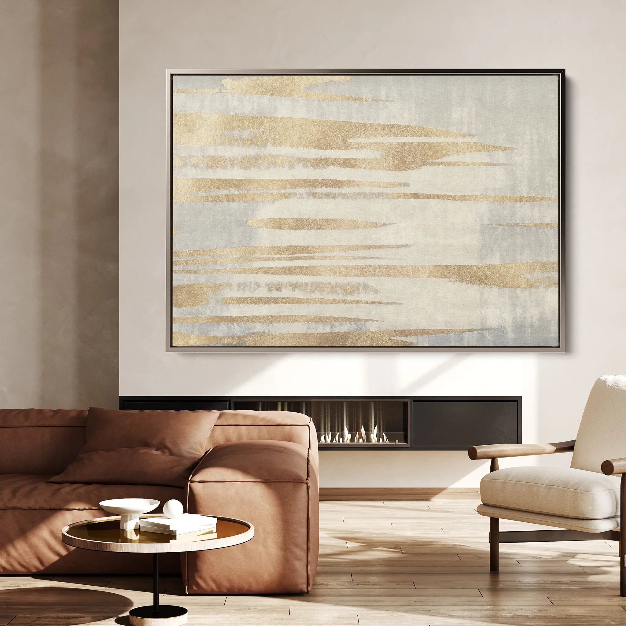 Abstract 032 Canvas Art 60 x 40 cm / Black