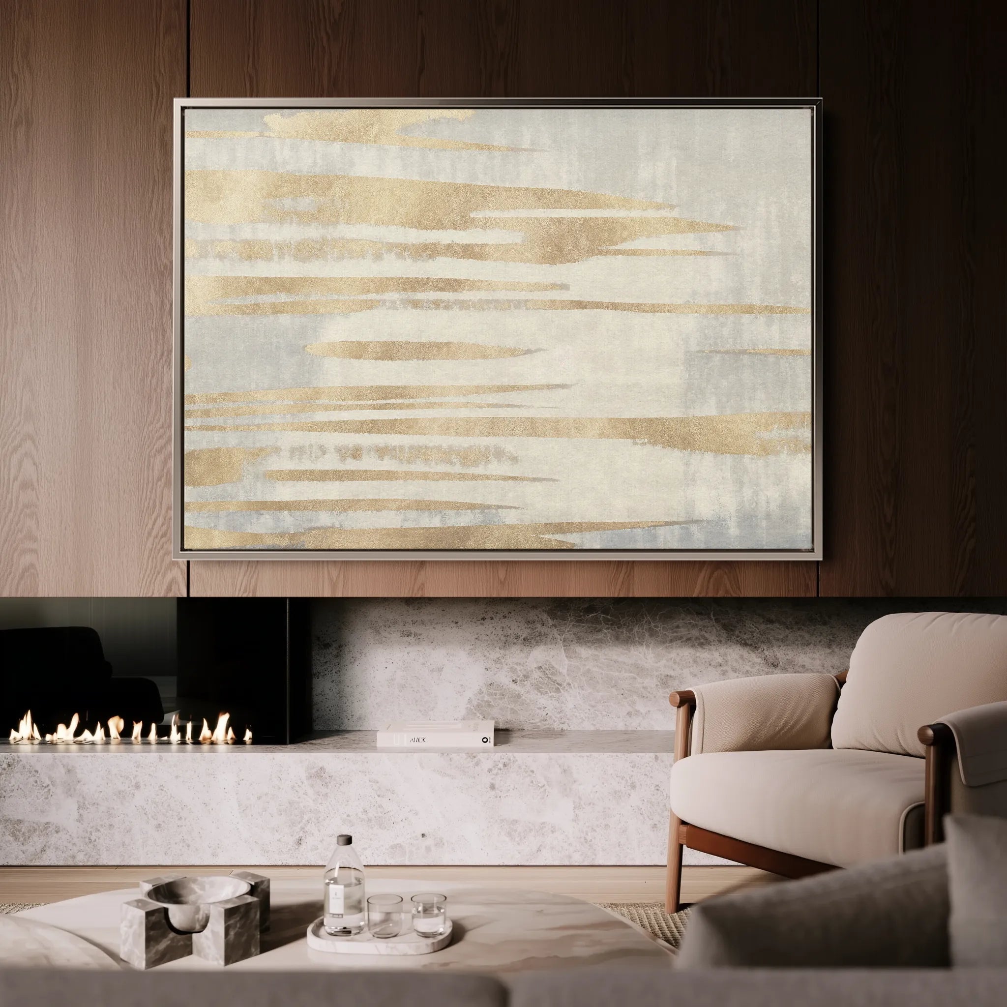 Abstract 032 Canvas Art 60 x 40 cm / Black