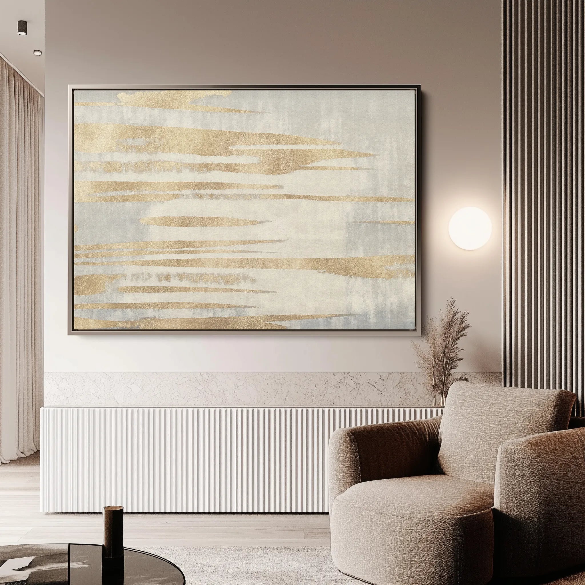 Abstract 032 Canvas Art 60 x 40 cm / Black