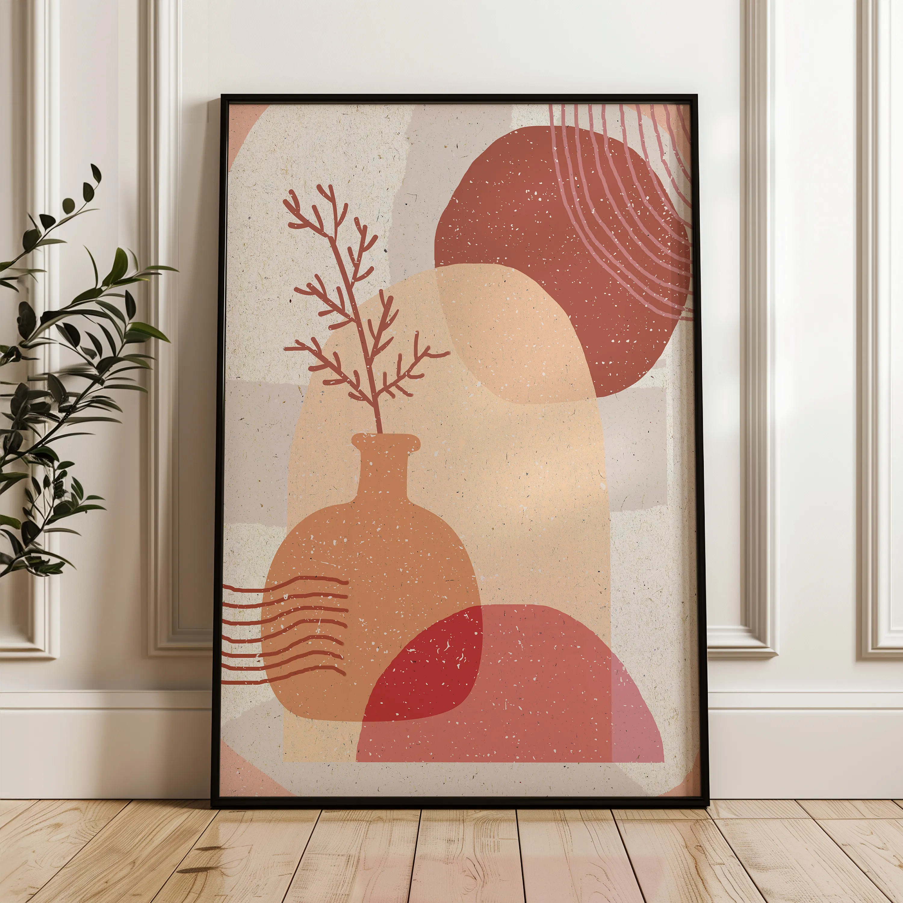 Boho 032 Canvas Art 60 x 40 cm / Black