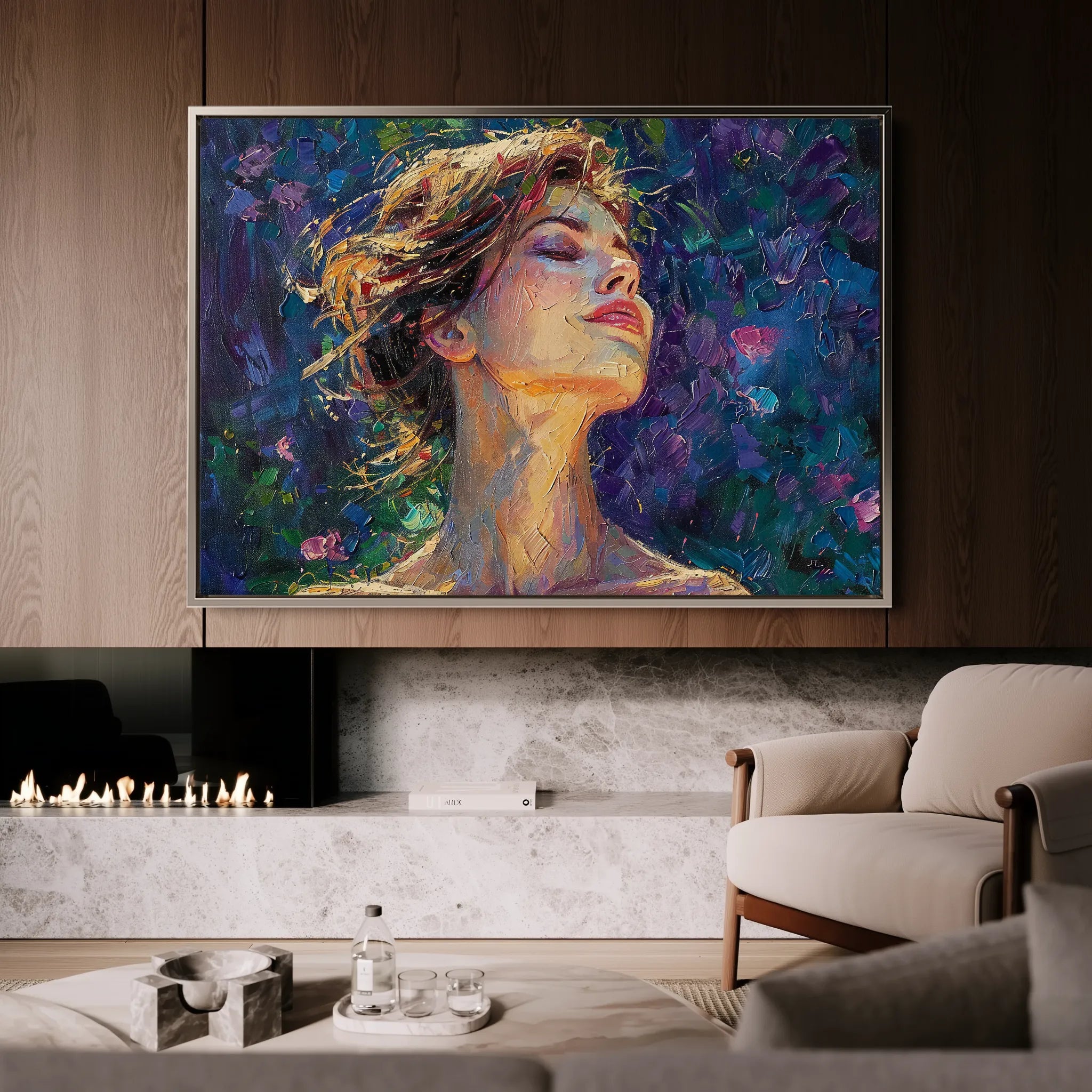 Portrait 032 Canvas Art 60 x 40 cm / Black