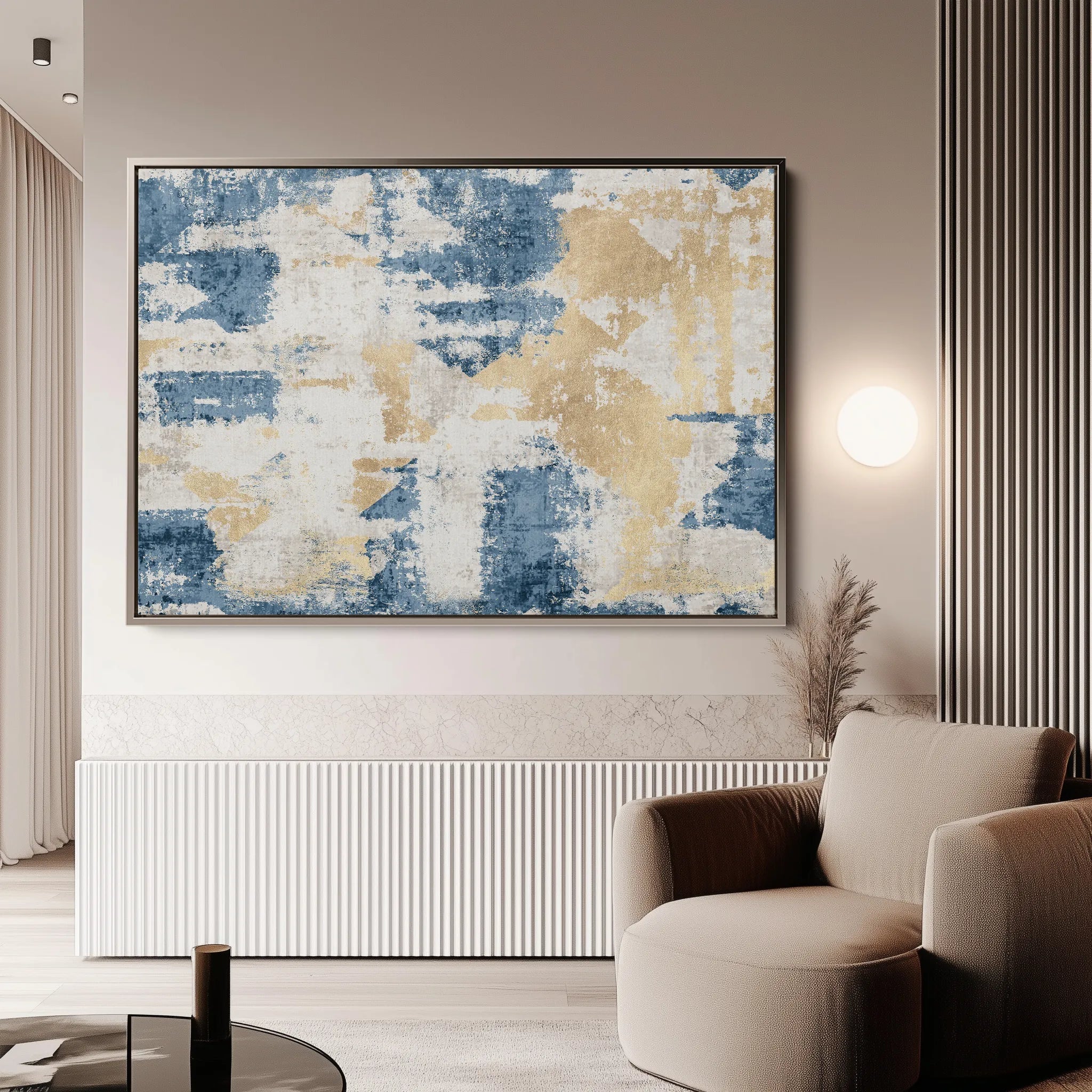 Abstract 033 Canvas Art 60 x 40 cm / Black