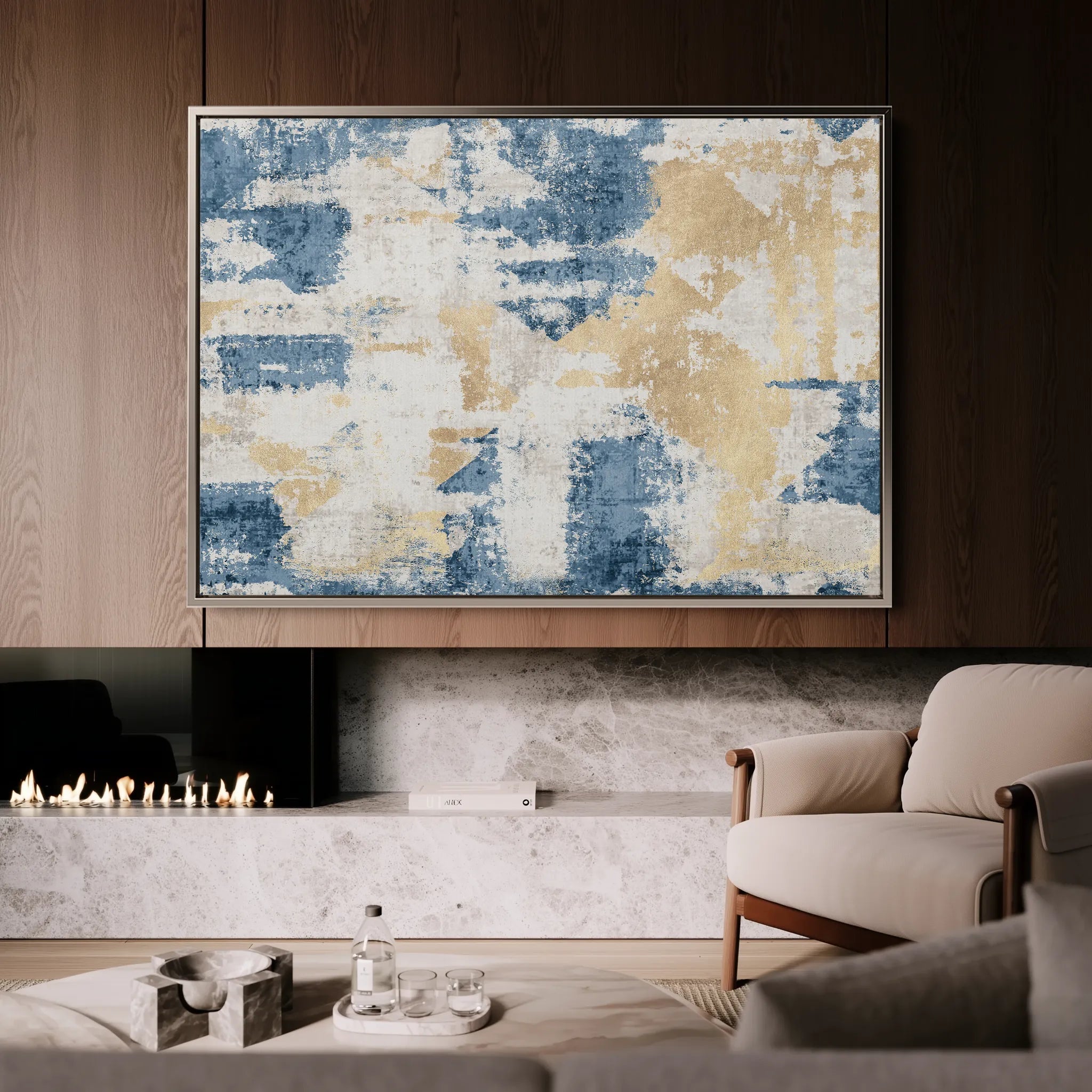 Abstract 033 Canvas Art 60 x 40 cm / Black