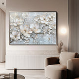 Floral 033 Canvas Art 60 x 40 cm / Black