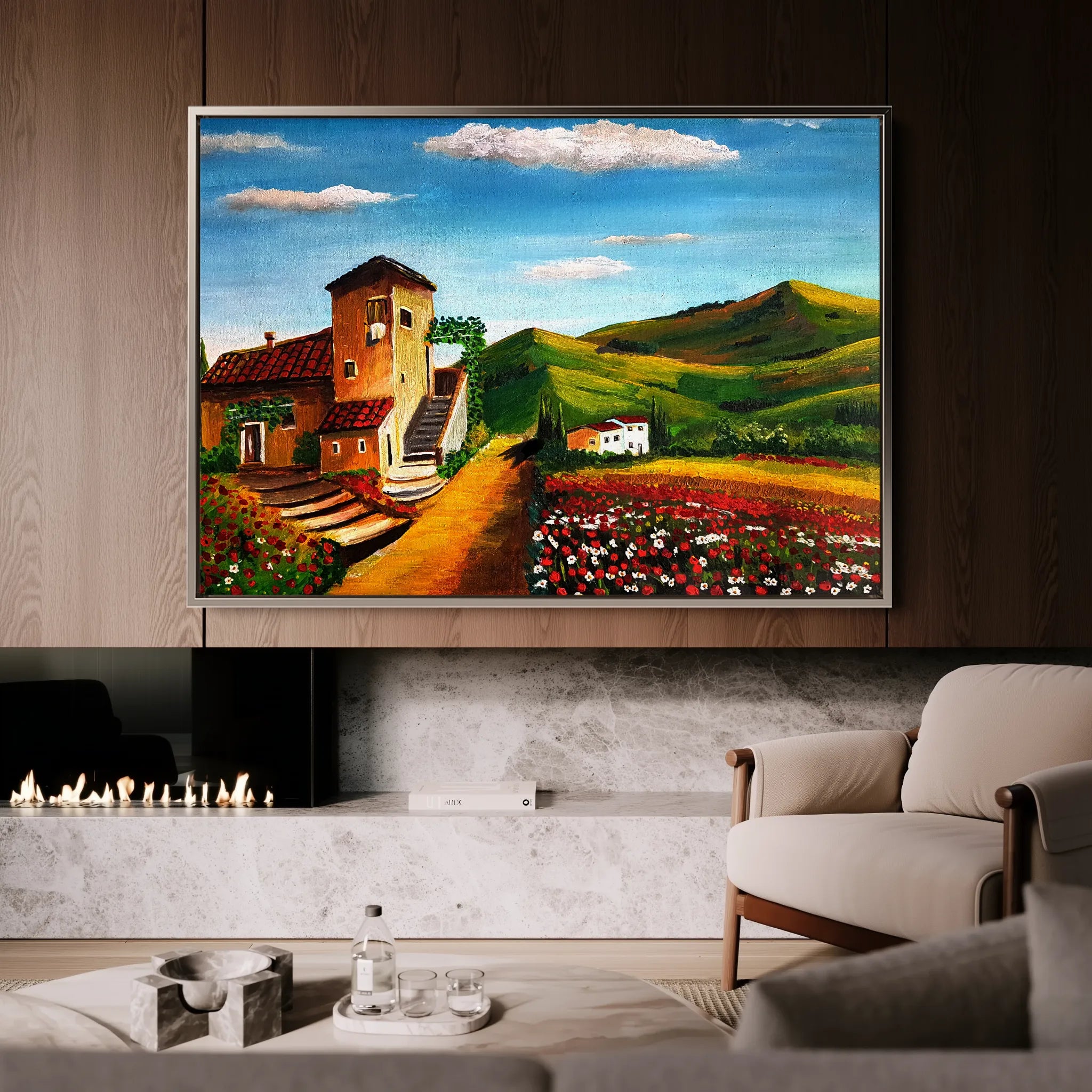Landscape 033 Canvas Art 60 x 40 cm / Black