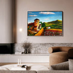 Landscape 033 Canvas Art 60 x 40 cm / Black