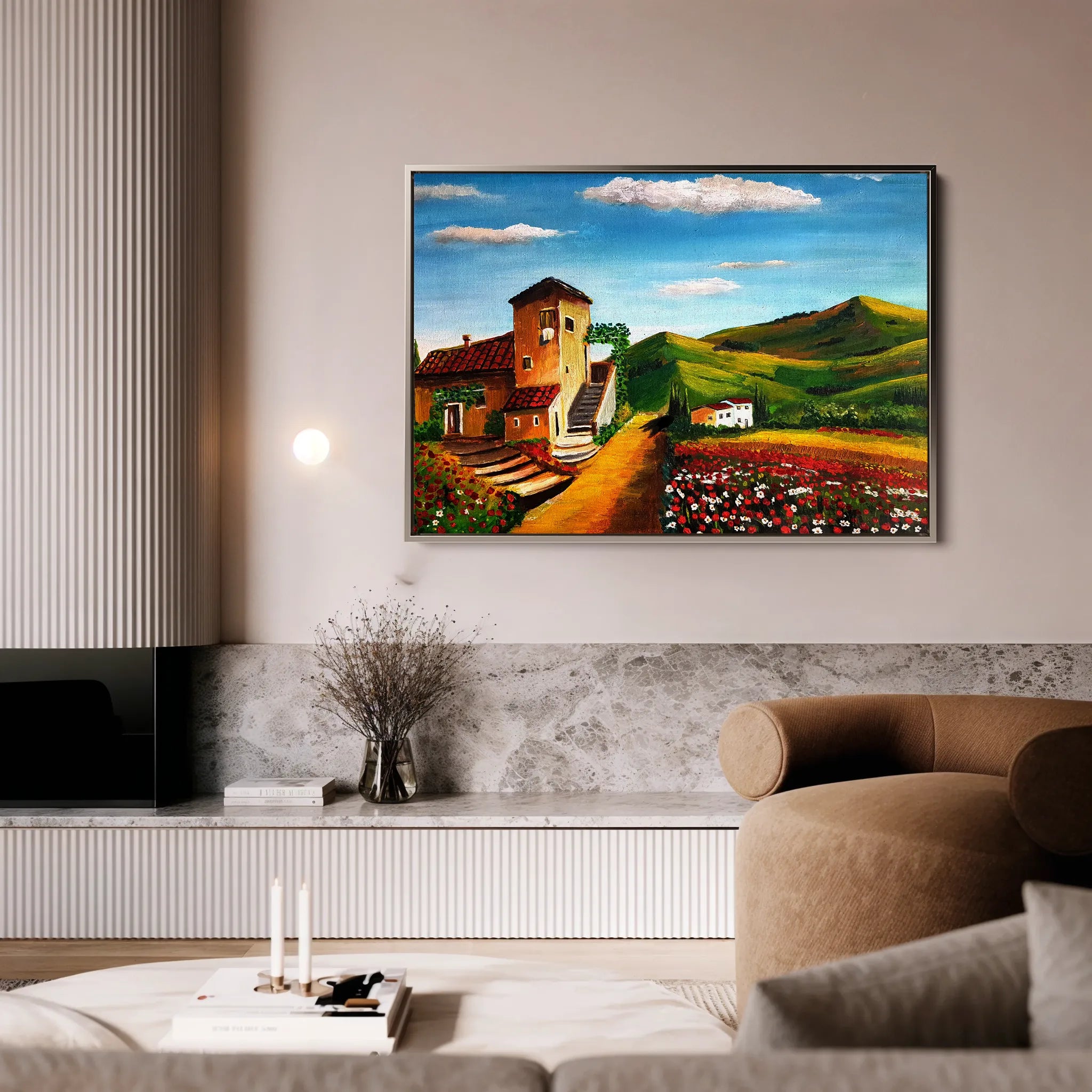 Landscape 033 Canvas Art 60 x 40 cm / Black