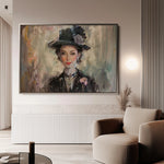 Portrait 033 Canvas Art 60 x 40 cm / Black