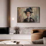 Portrait 033 Canvas Art 60 x 40 cm / Black