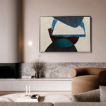 Abstract 034 Canvas Art 60 x 40 cm / Black