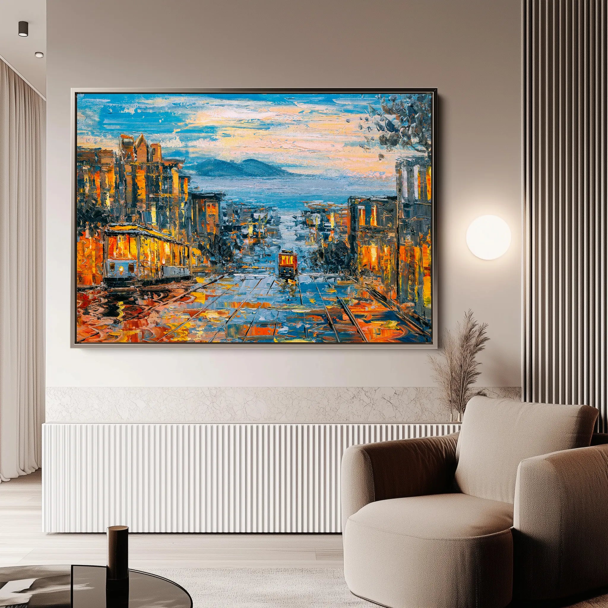 Landscape 034 Canvas Art 60 x 40 cm / Black