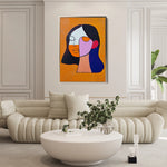 Portrait 034 Canvas Art 60 x 40 cm / Black