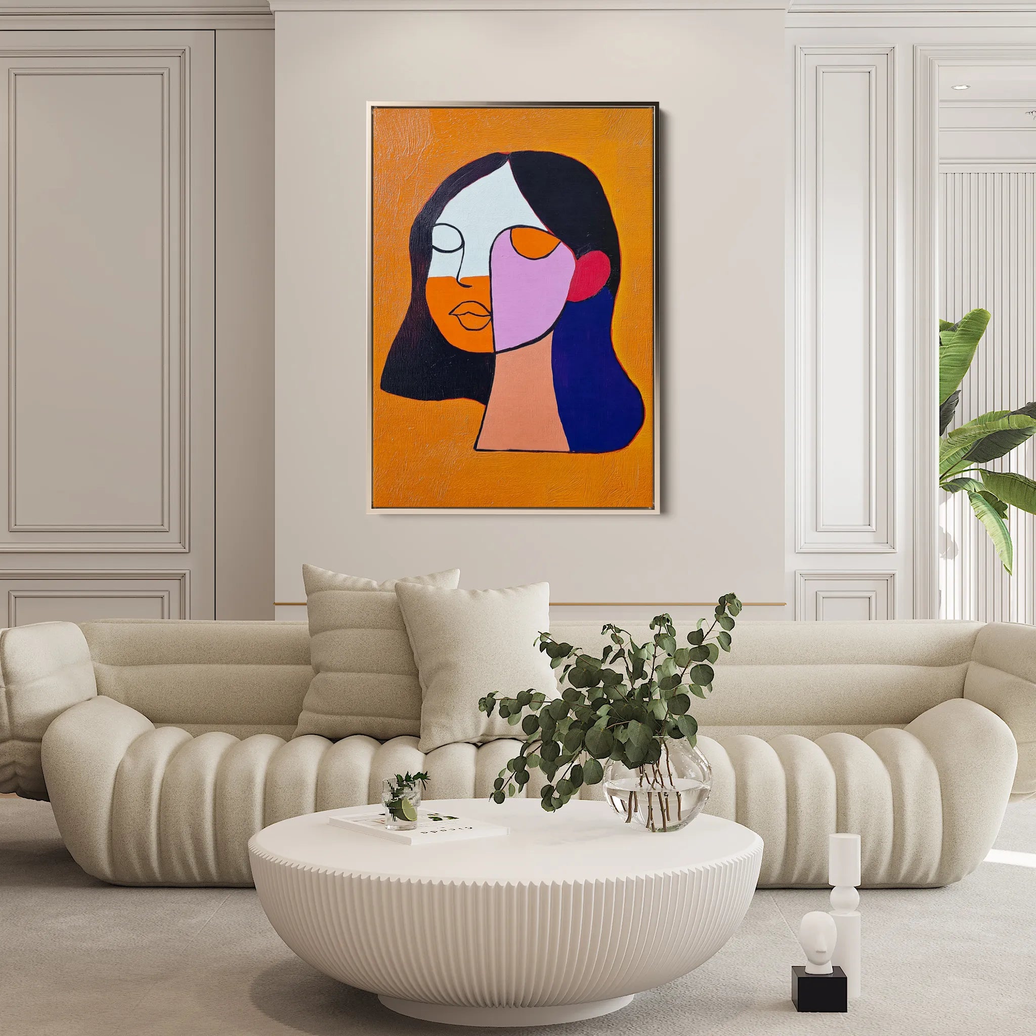 Portrait 034 Canvas Art 60 x 40 cm / Black