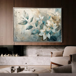 Floral 035 Canvas Art 60 x 40 cm / Black
