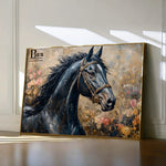 Horses 035 Canvas Art 60 x 40 cm / Black