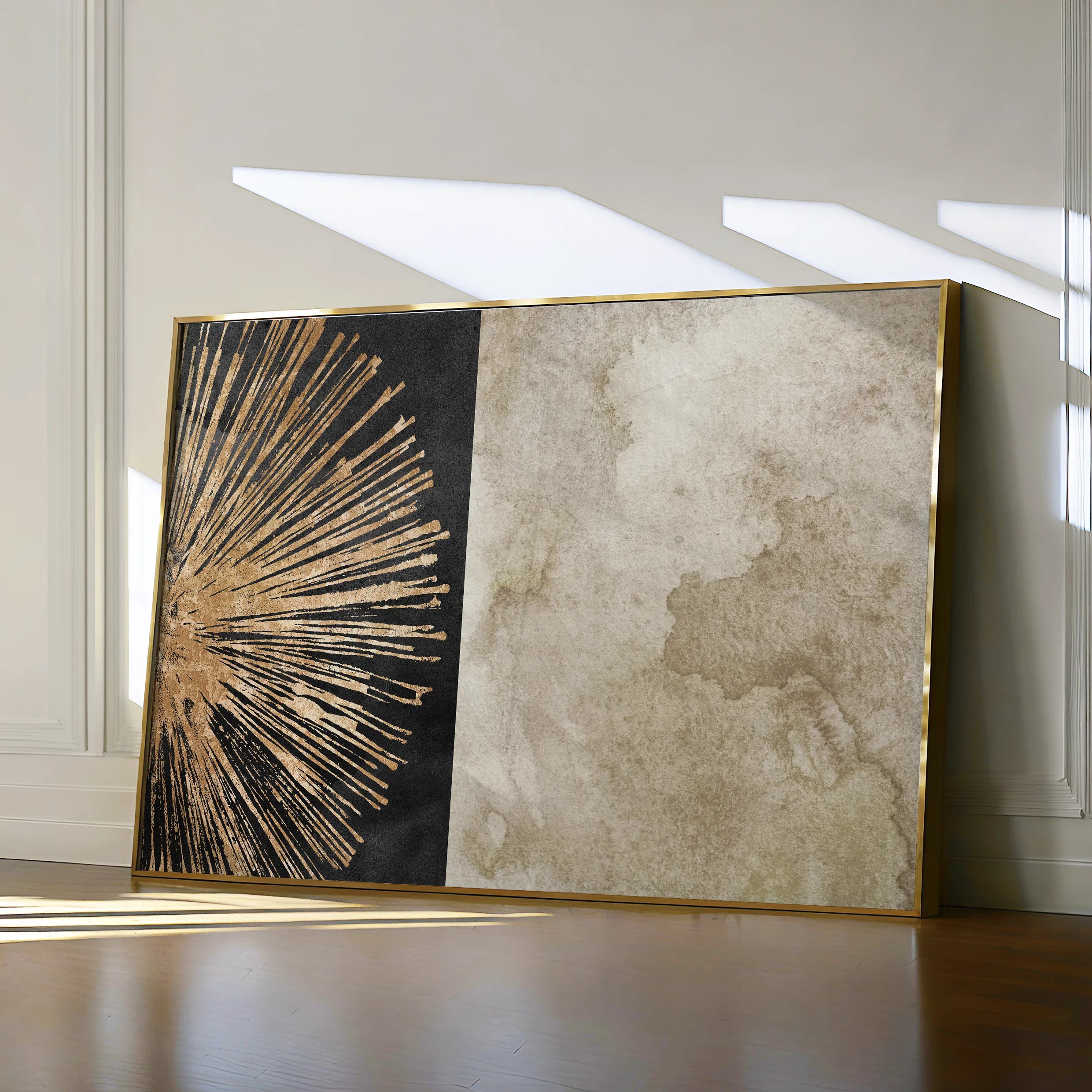 Abstract 036 Canvas Art 60 x 40 cm / Black