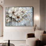 Floral 036 Canvas Art 60 x 40 cm / Black