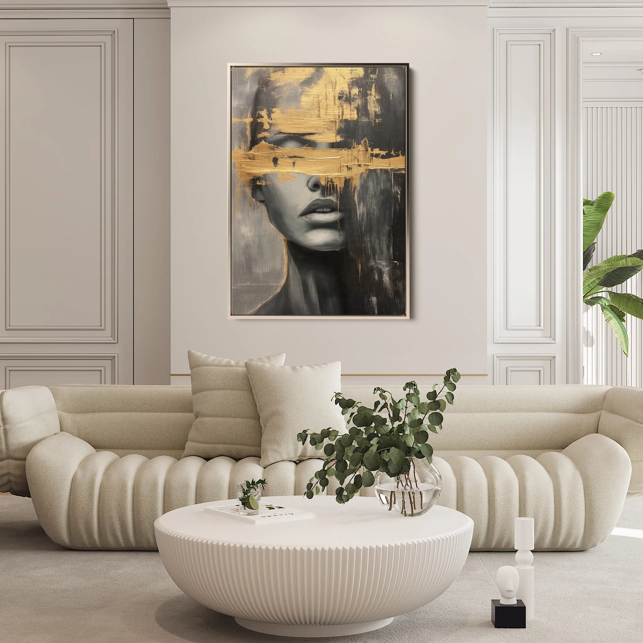 Portrait 036 Canvas Art 60 x 40 cm / Black