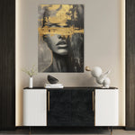 Portrait 036 Canvas Art 60 x 40 cm / Black