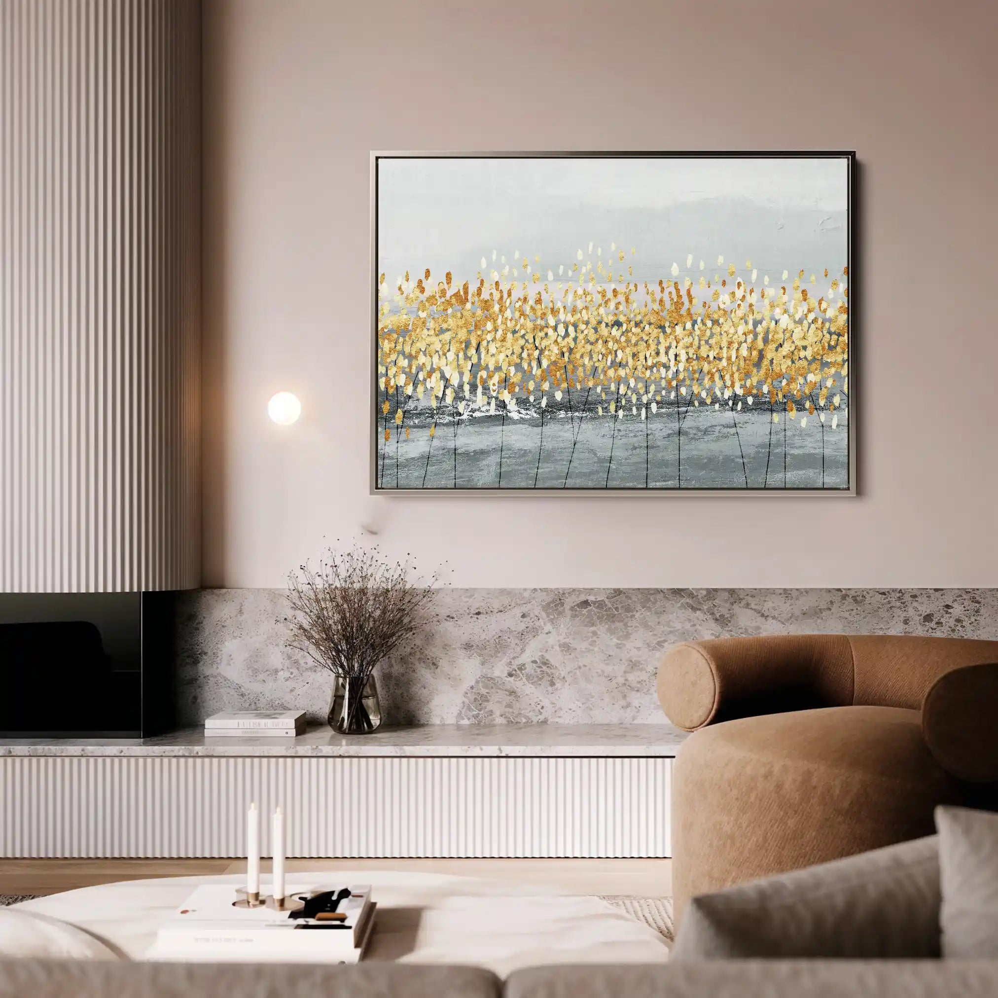 Abstract 037 Canvas Art 60 x 40 cm / Black