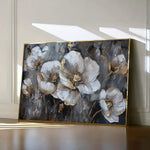 Floral 037 Canvas Art 60 x 40 cm / Black