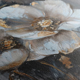 Floral 037 Canvas Art 60 x 40 cm / Black