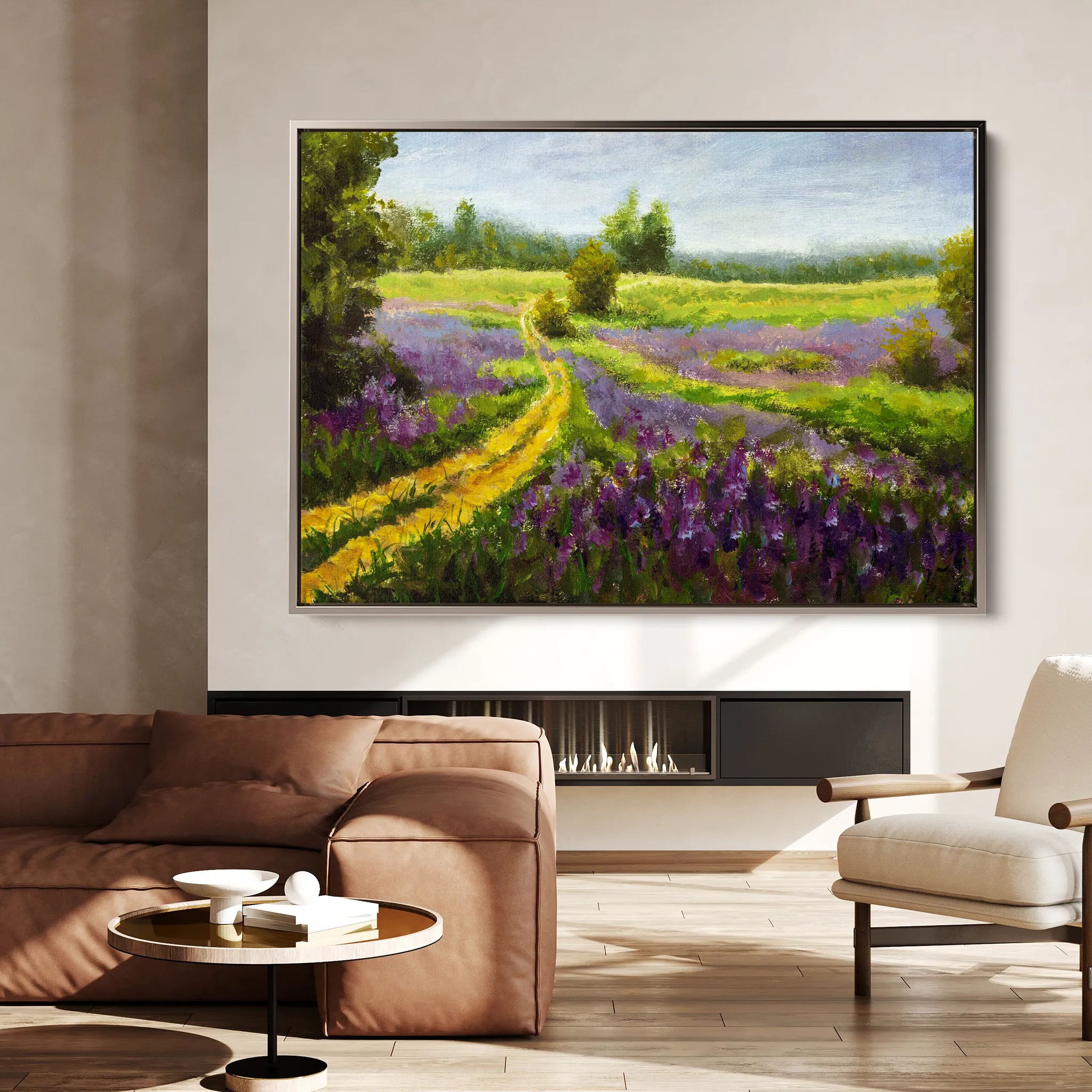 Landscape 037 Canvas Art 60 x 40 cm / Black