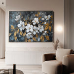 Floral 038 Canvas Art 60 x 40 cm / Black