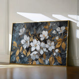 Floral 038 Canvas Art 60 x 40 cm / Black