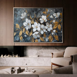 Floral 038 Canvas Art 60 x 40 cm / Black