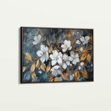 Floral 038 Canvas Art 60 x 40 cm / Black