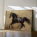 Horses 038 Canvas Art 60 x 40 cm / Black