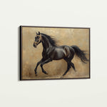 Horses 038 Canvas Art 60 x 40 cm / Black