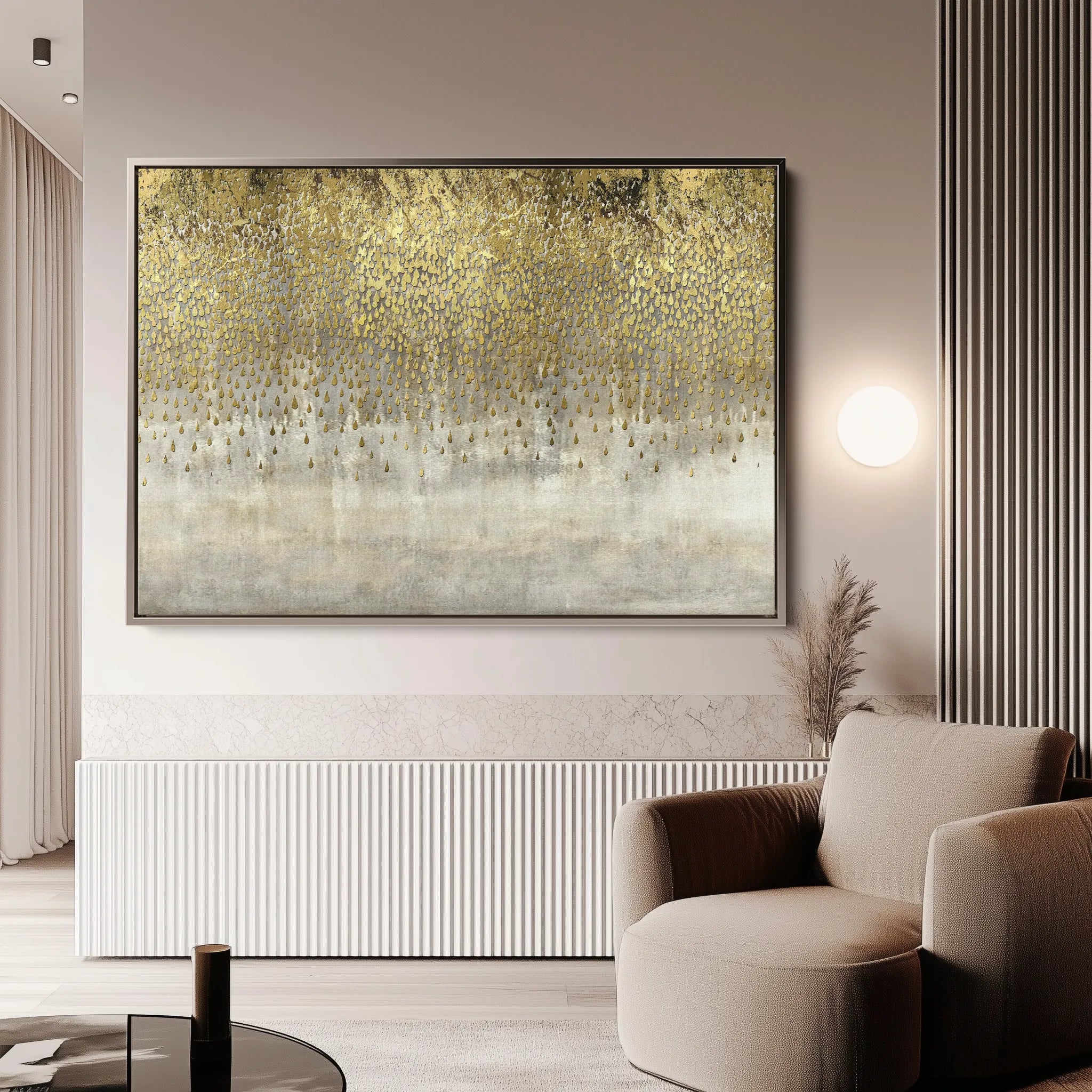 Abstract 039 Canvas Art 60 x 40 cm / Black