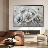 Floral 039 Canvas Art 60 x 40 cm / Black