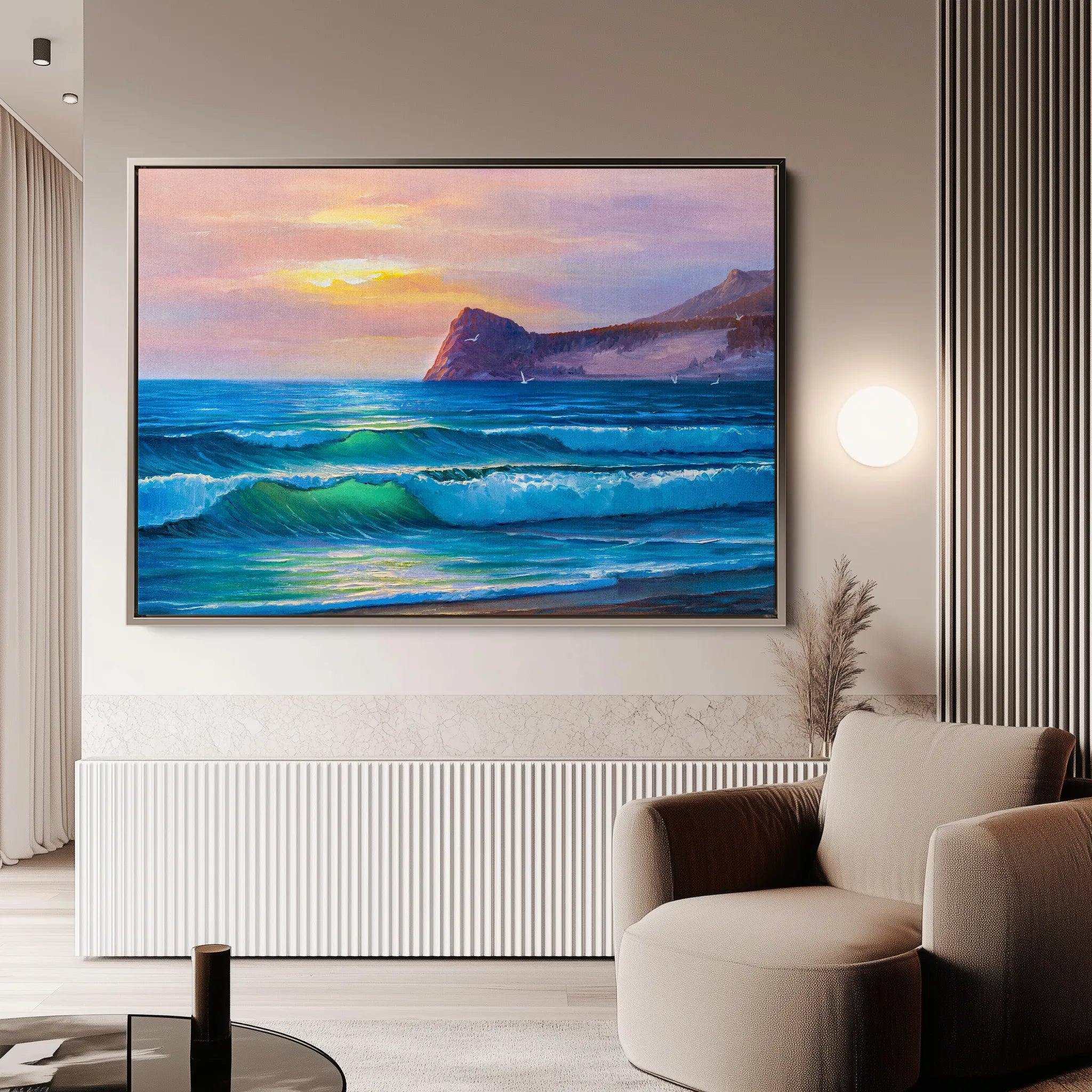 Landscape 039 Canvas Art 60 x 40 cm / Black