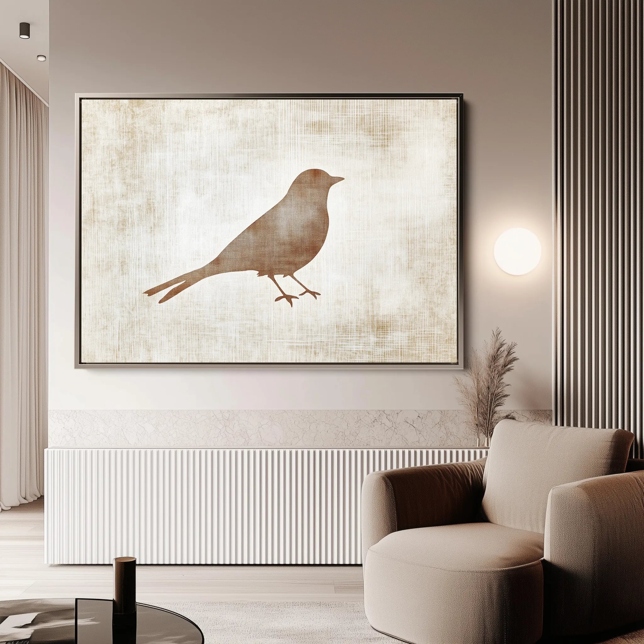 Animals 040 Canvas Art 60 x 40 cm / Black