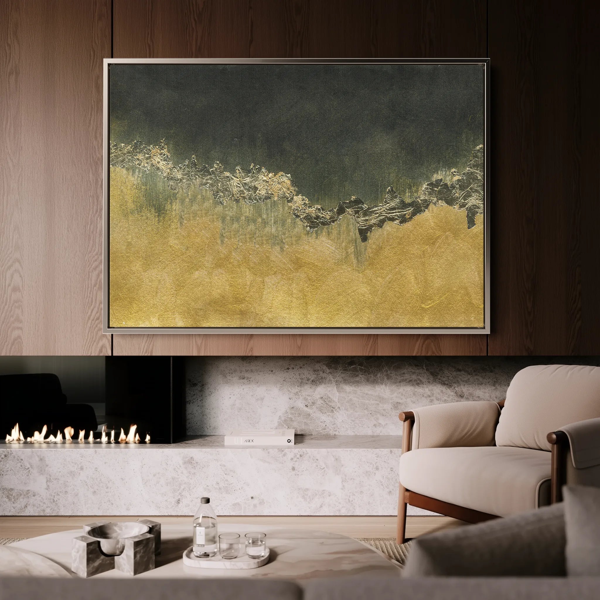 Abstract 040 Canvas Art 60 x 40 cm / Black