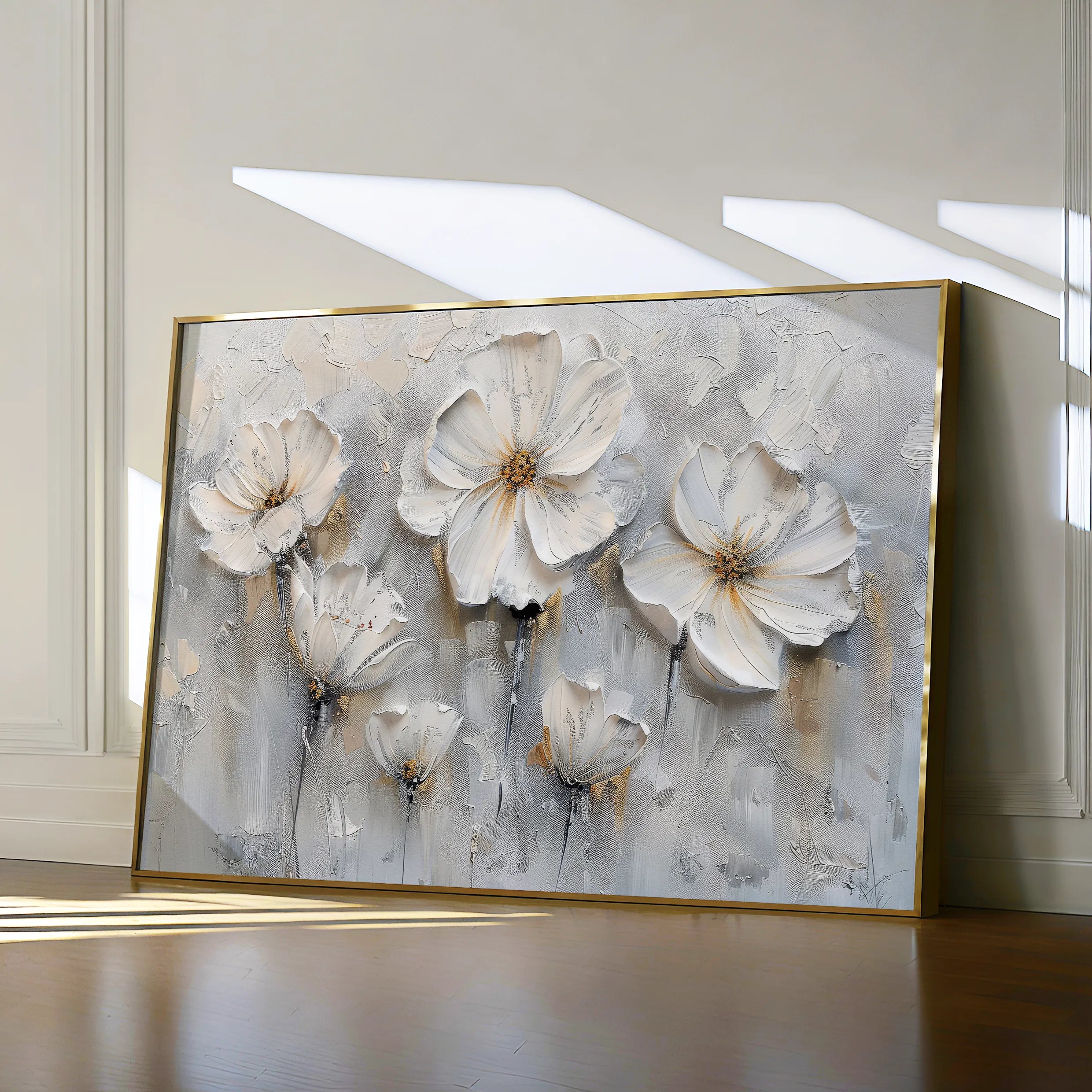 Floral 040 Canvas Art 60 x 40 cm / Black