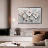 Floral 040 Canvas Art 60 x 40 cm / Black