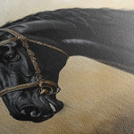 Horses 040 Canvas Art 60 x 40 cm / Black