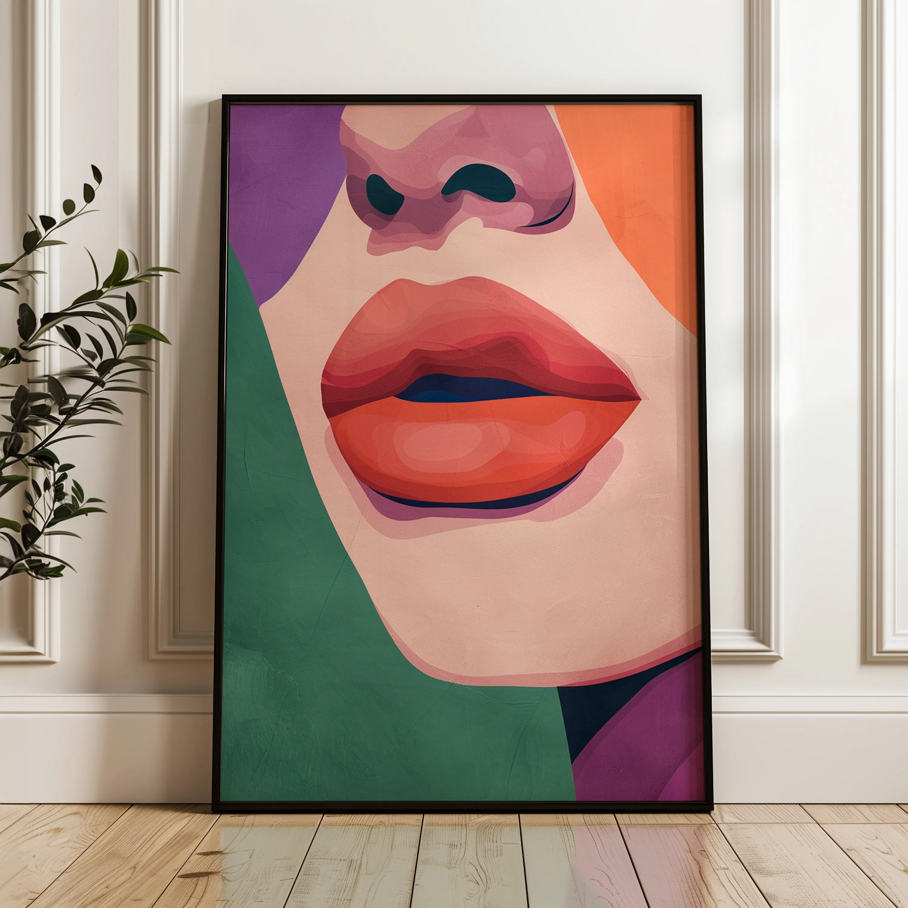 Portrait 040 Canvas Art 60 x 40 cm / Black