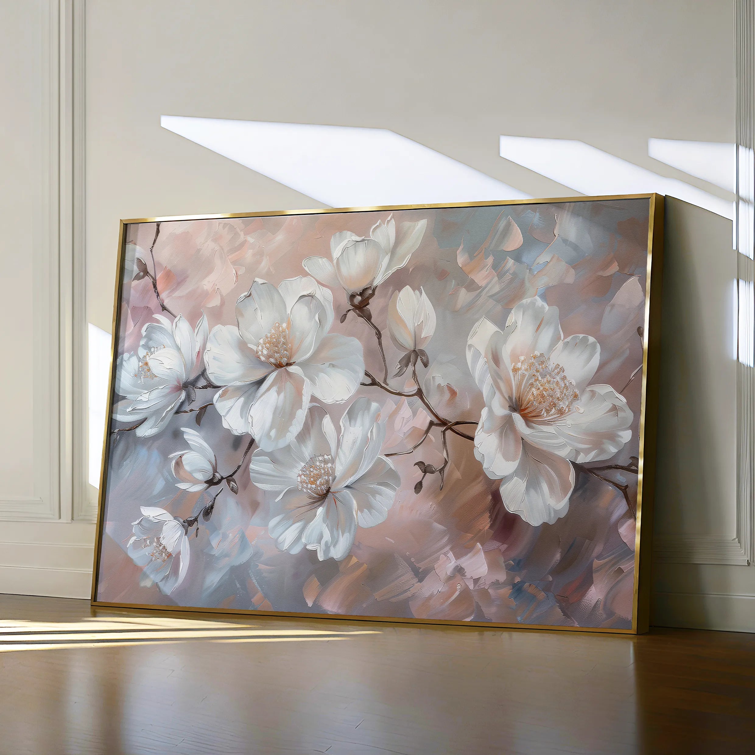 Floral 041 Canvas Art 60 x 40 cm / Black