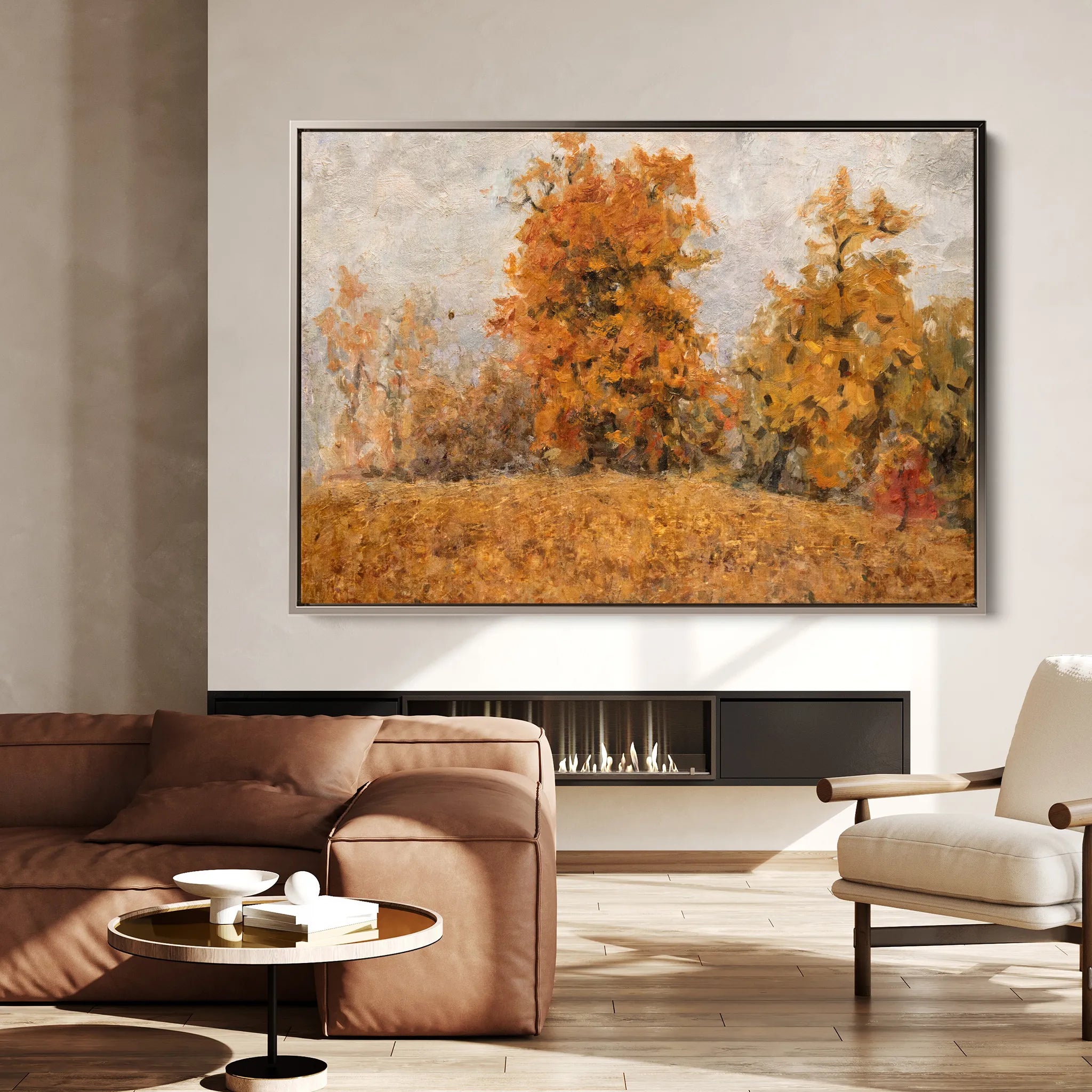 Landscape 041 Canvas Art 60 x 40 cm / Black