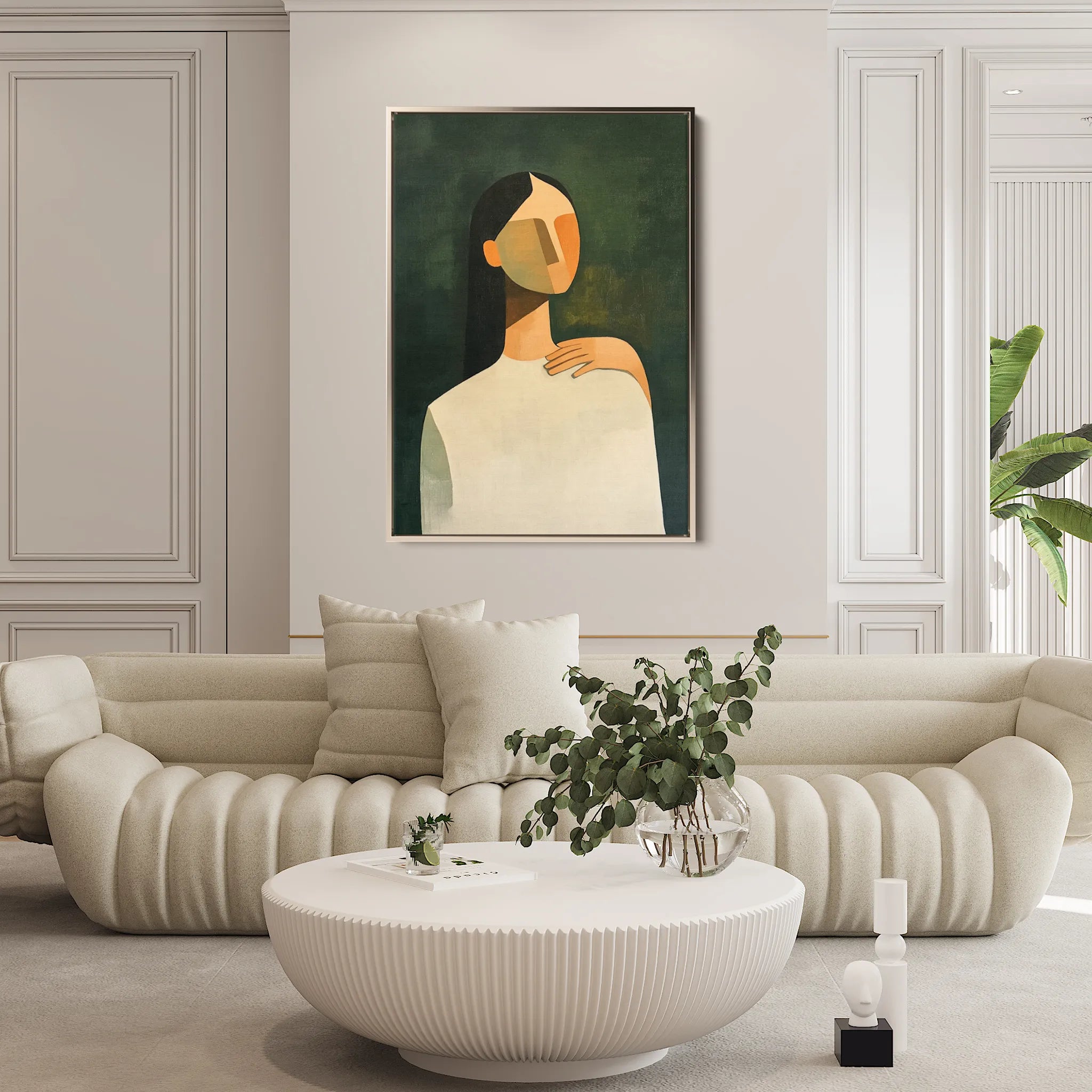 Portrait 041 Canvas Art 60 x 40 cm / Black