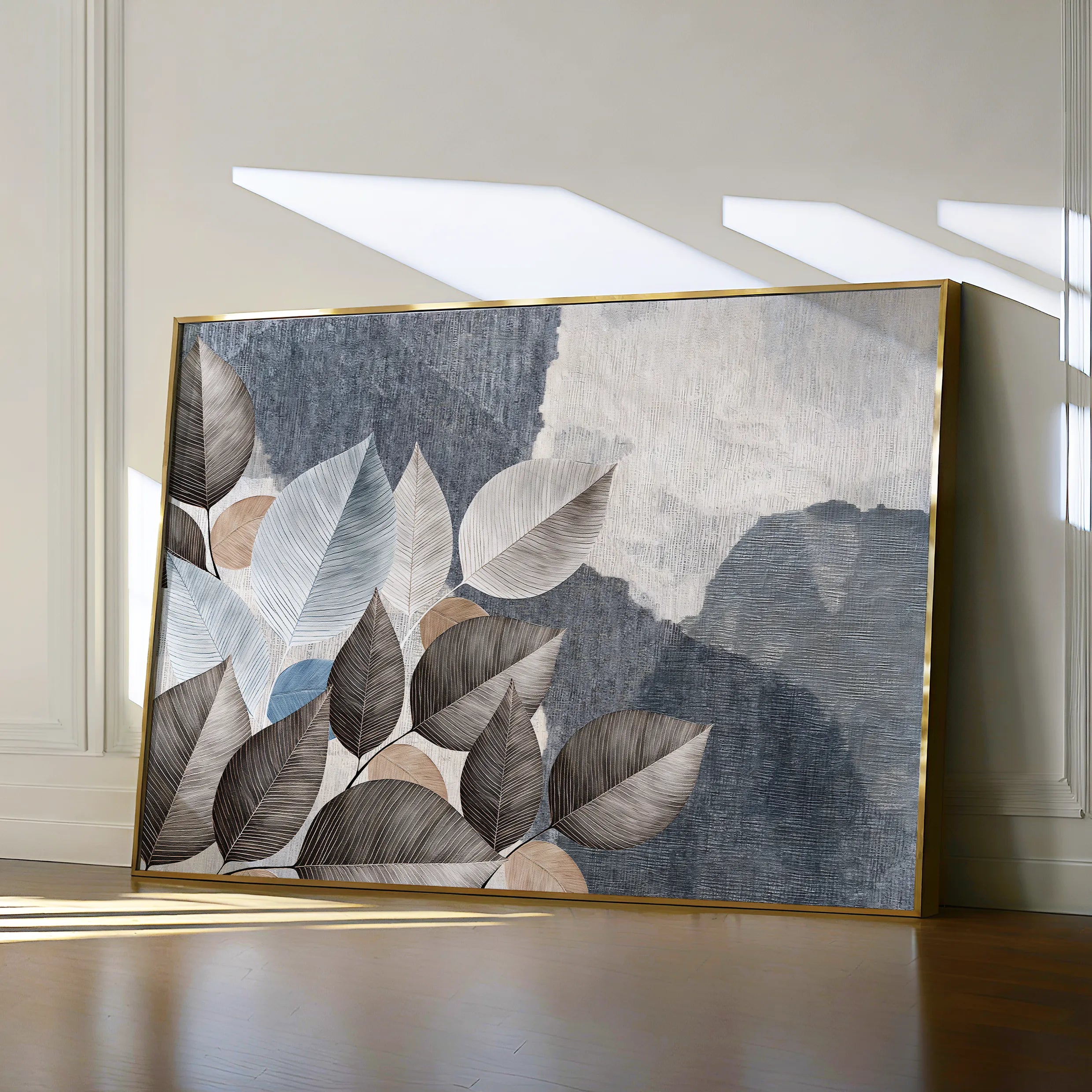 Floral 042 Canvas Art 60 x 40 cm / Black